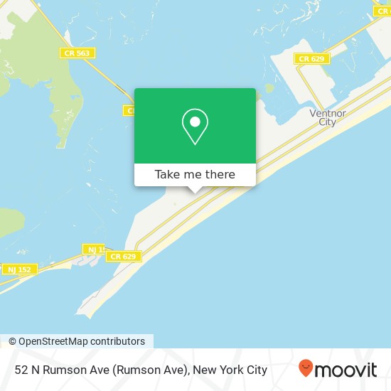 Mapa de 52 N Rumson Ave (Rumson Ave), Margate City, NJ 08402