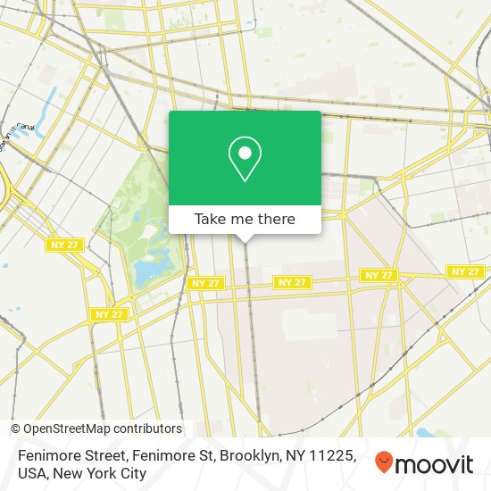 Fenimore Street, Fenimore St, Brooklyn, NY 11225, USA map
