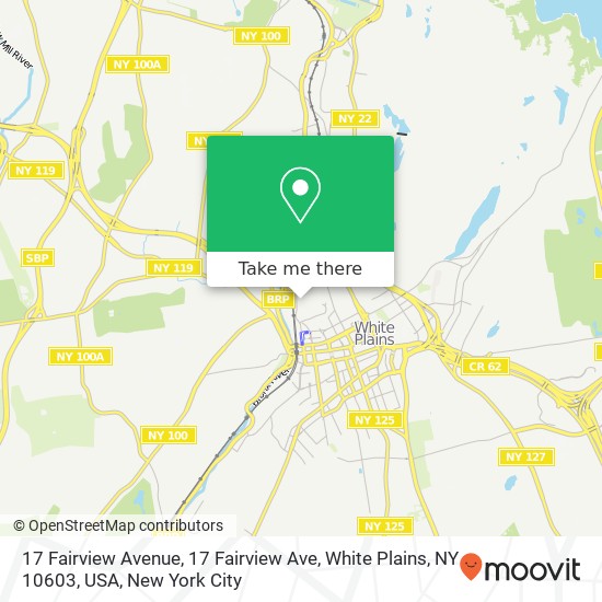 17 Fairview Avenue, 17 Fairview Ave, White Plains, NY 10603, USA map