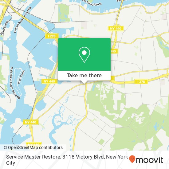 Service Master Restore, 3118 Victory Blvd map