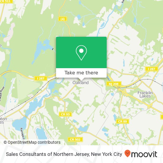 Mapa de Sales Consultants of Northern Jersey, 11 E Oak St