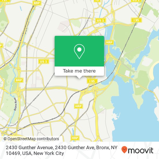 2430 Gunther Avenue, 2430 Gunther Ave, Bronx, NY 10469, USA map