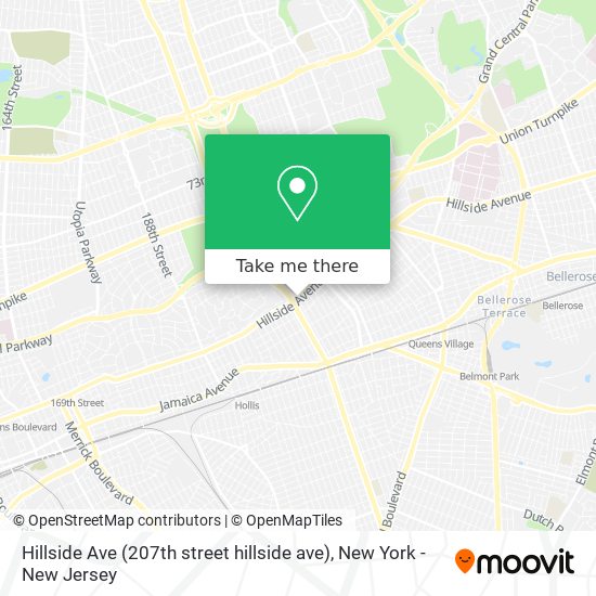 Mapa de Hillside Ave (207th street hillside ave)