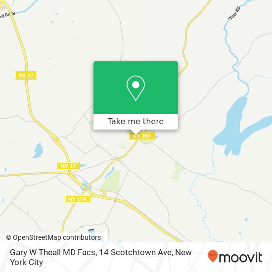 Mapa de Gary W Theall MD Facs, 14 Scotchtown Ave