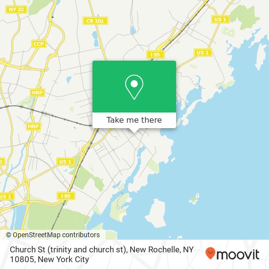 Church St (trinity and church st), New Rochelle, NY 10805 map
