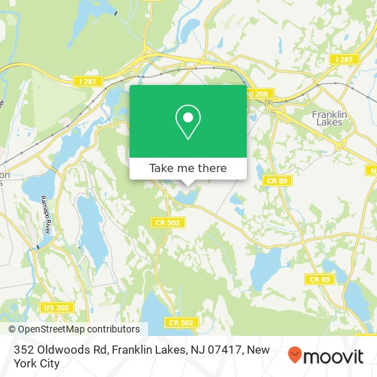 352 Oldwoods Rd, Franklin Lakes, NJ 07417 map