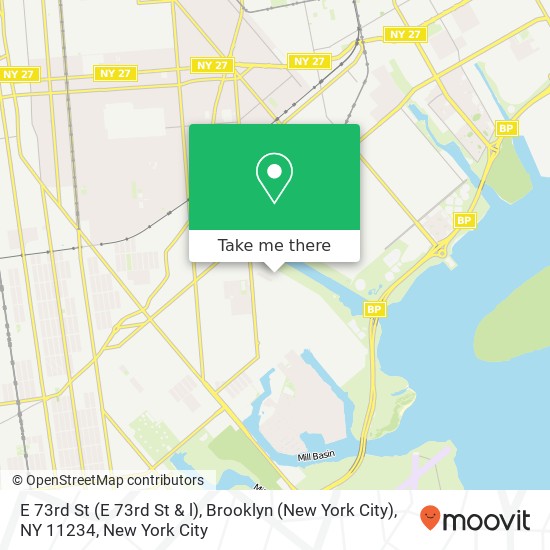E 73rd St (E 73rd St & l), Brooklyn (New York City), NY 11234 map