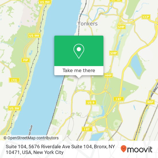 Mapa de Suite 104, 5676 Riverdale Ave Suite 104, Bronx, NY 10471, USA