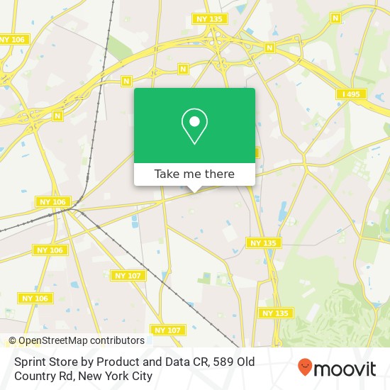 Mapa de Sprint Store by Product and Data CR, 589 Old Country Rd