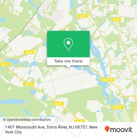 1401 Monmouth Ave, Toms River, NJ 08757 map