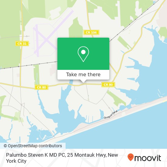 Palumbo Steven K MD PC, 25 Montauk Hwy map