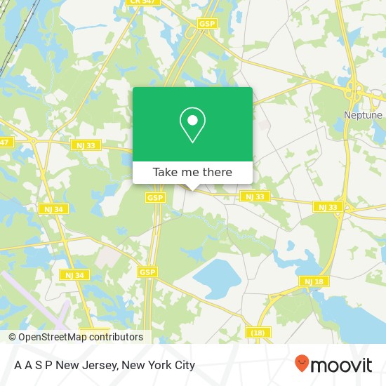 Mapa de A A S P New Jersey, 305 Elm Dr