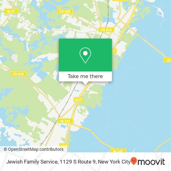 Mapa de Jewish Family Service, 1129 S Route 9