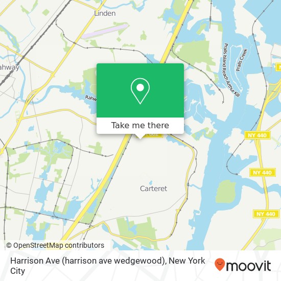 Harrison Ave (harrison ave wedgewood), Carteret, NJ 07008 map