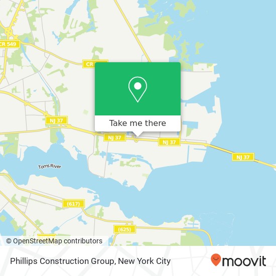 Mapa de Phillips Construction Group, 2110 Route 37 E