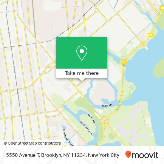 Mapa de 5550 Avenue T, Brooklyn, NY 11234