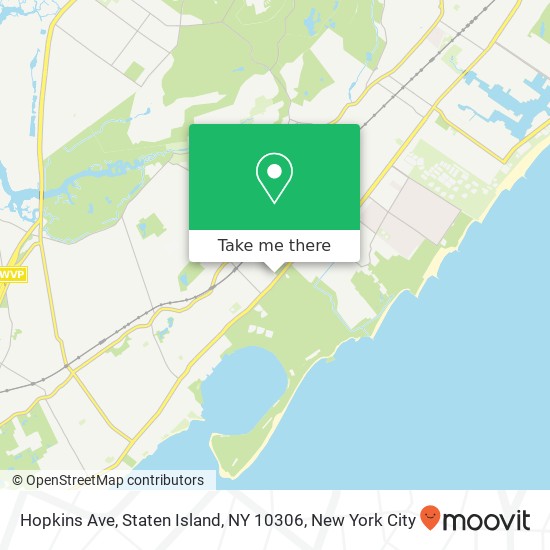 Mapa de Hopkins Ave, Staten Island, NY 10306