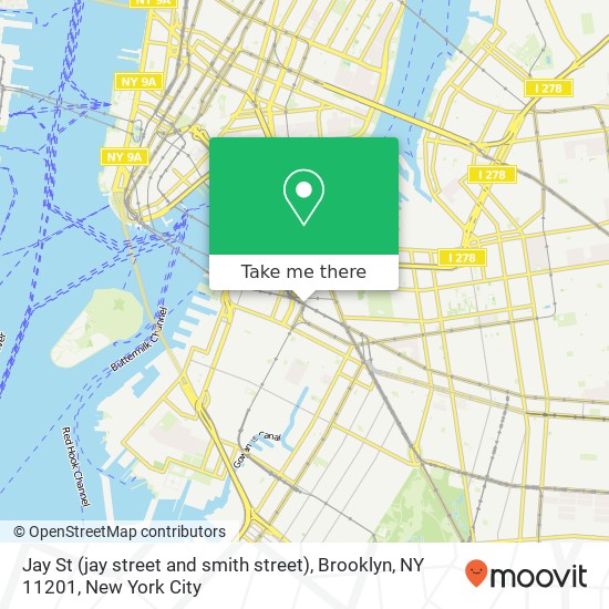 Jay St (jay street and smith street), Brooklyn, NY 11201 map