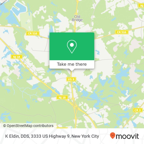 Mapa de K Eldin, DDS, 3333 US Highway 9