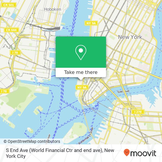 S End Ave (World Financial Ctr and end ave), New York, NY 10281 map