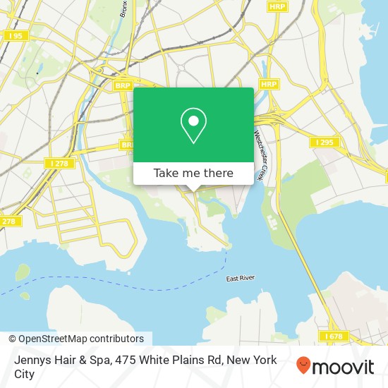 Jennys Hair & Spa, 475 White Plains Rd map