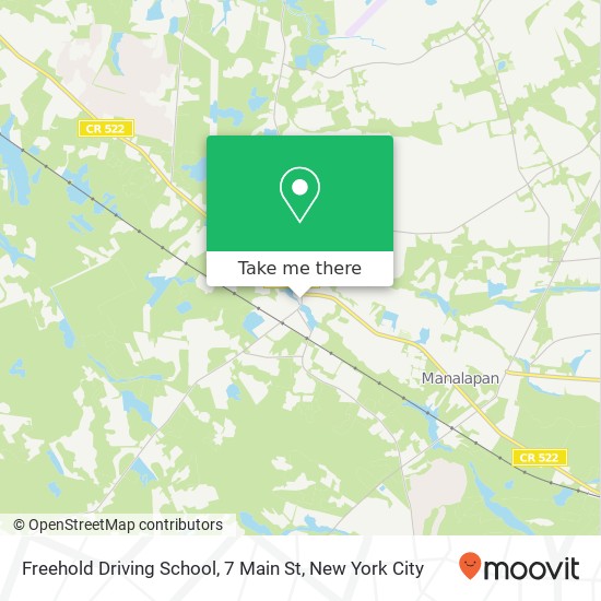 Freehold Driving School, 7 Main St map