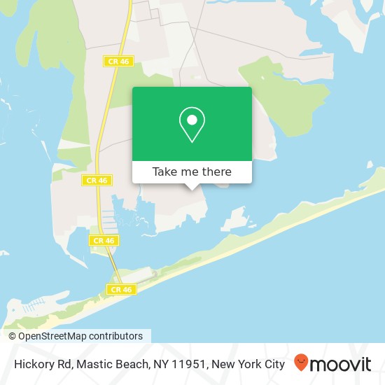 Hickory Rd, Mastic Beach, NY 11951 map