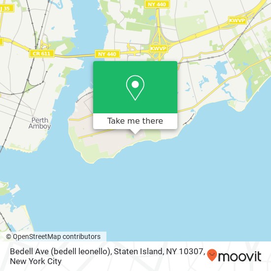 Mapa de Bedell Ave (bedell leonello), Staten Island, NY 10307