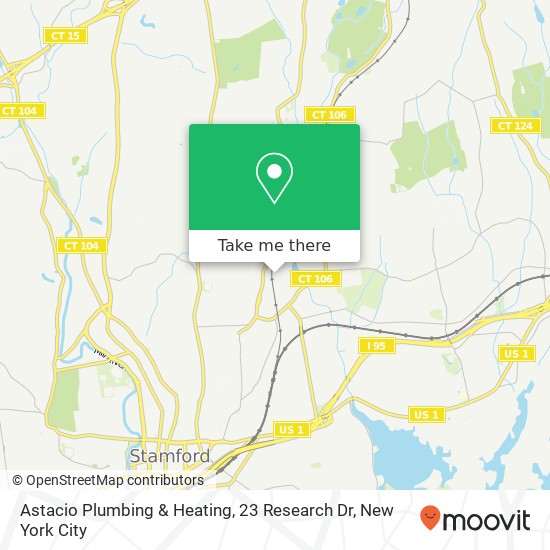 Mapa de Astacio Plumbing & Heating, 23 Research Dr