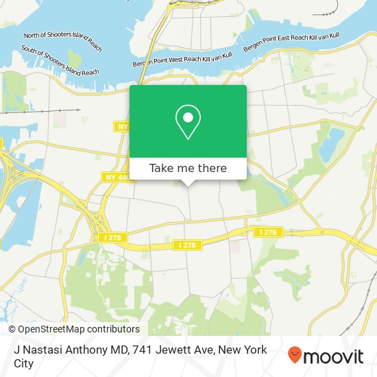 Mapa de J Nastasi Anthony MD, 741 Jewett Ave