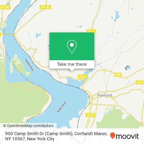 Mapa de 900 Camp Smith Dr (Camp Smith), Cortlandt Manor, NY 10567