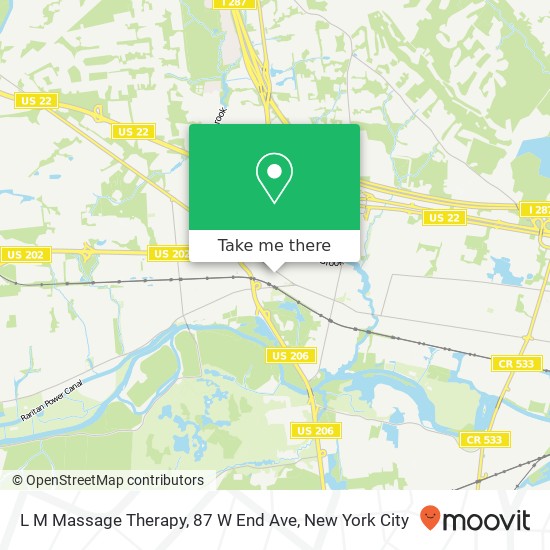 L M Massage Therapy, 87 W End Ave map