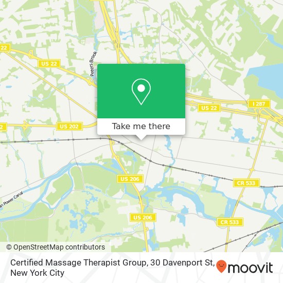 Certified Massage Therapist Group, 30 Davenport St map