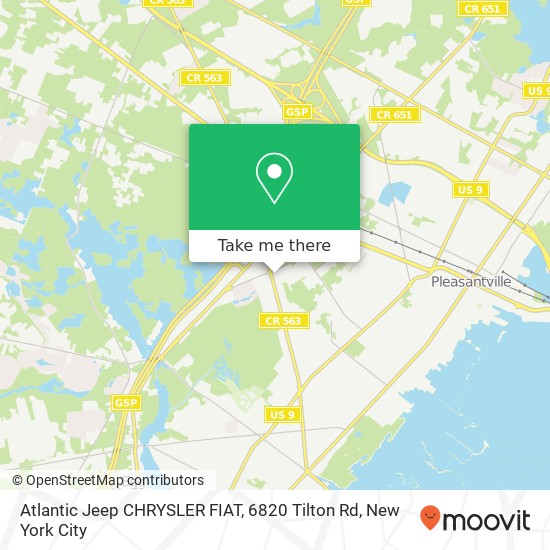 Mapa de Atlantic Jeep CHRYSLER FIAT, 6820 Tilton Rd