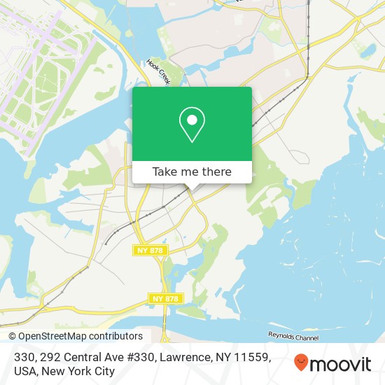 Mapa de 330, 292 Central Ave #330, Lawrence, NY 11559, USA