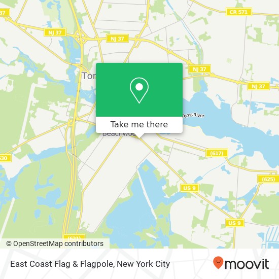 Mapa de East Coast Flag & Flagpole