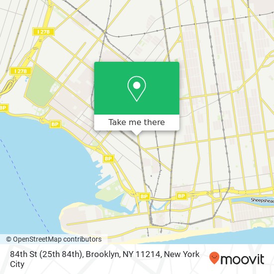 Mapa de 84th St (25th 84th), Brooklyn, NY 11214