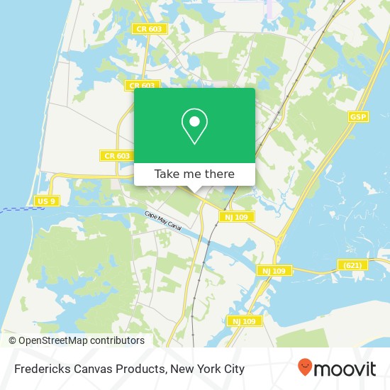 Mapa de Fredericks Canvas Products, Sandman Blvd