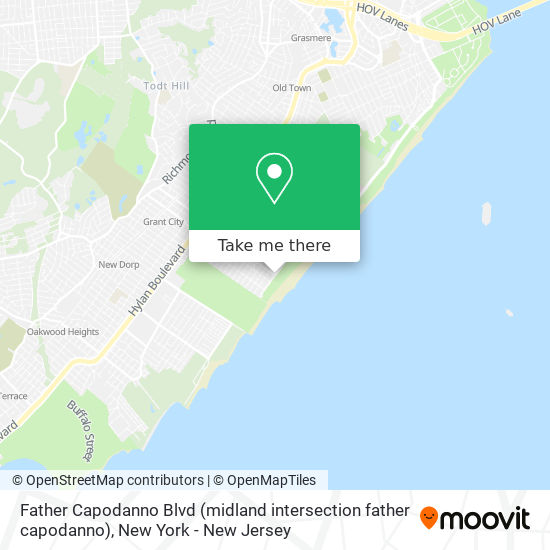 Mapa de Father Capodanno Blvd (midland intersection father capodanno)