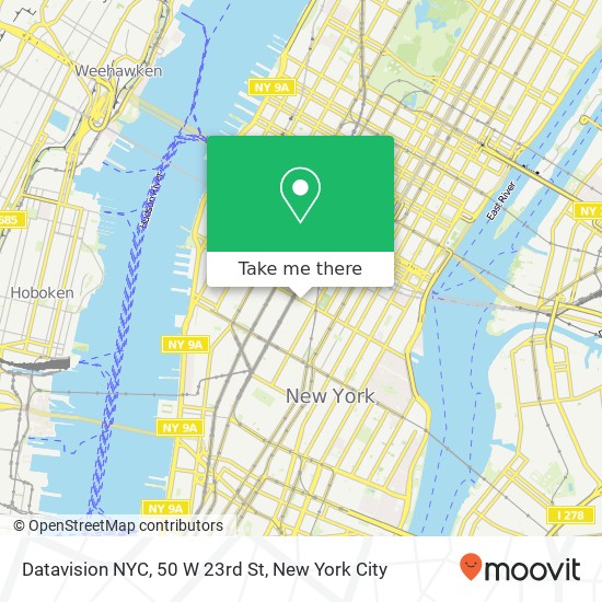 Mapa de Datavision NYC, 50 W 23rd St