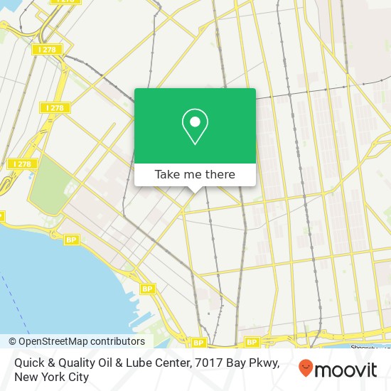 Mapa de Quick & Quality Oil & Lube Center, 7017 Bay Pkwy