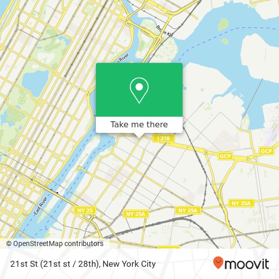 Mapa de 21st St (21st st / 28th), Astoria, NY 11102