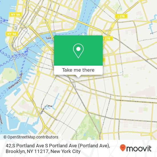 Mapa de 42,S Portland Ave S Portland Ave (Portland Ave), Brooklyn, NY 11217