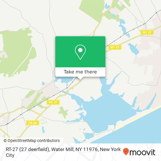 Mapa de RT-27 (27 deerfield), Water Mill, NY 11976