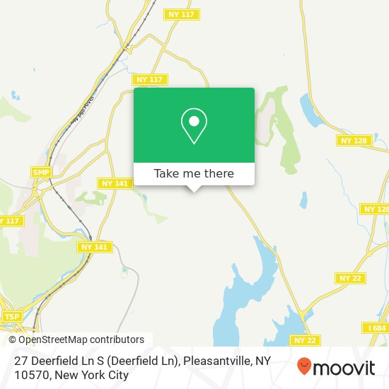 Mapa de 27 Deerfield Ln S (Deerfield Ln), Pleasantville, NY 10570