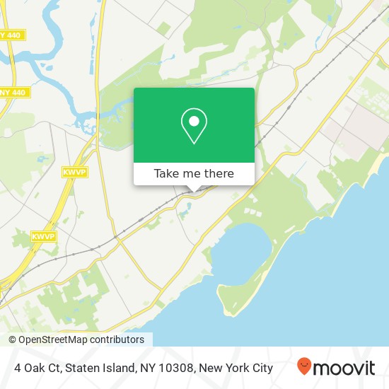 Mapa de 4 Oak Ct, Staten Island, NY 10308