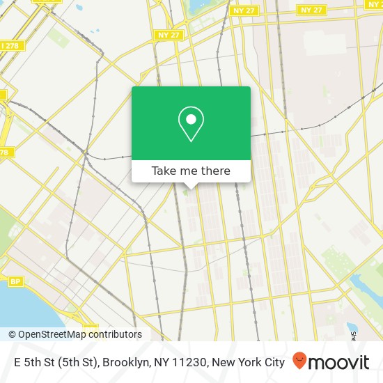 Mapa de E 5th St (5th St), Brooklyn, NY 11230