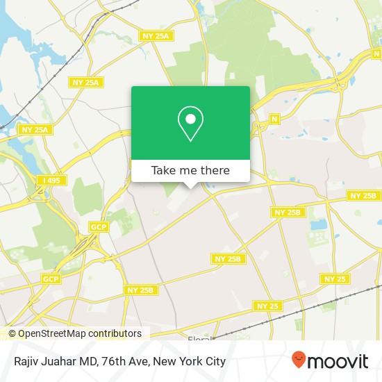 Rajiv Juahar MD, 76th Ave map