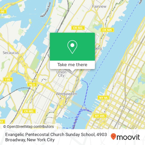 Mapa de Evangelic Pentecostal Church Sunday School, 4903 Broadway