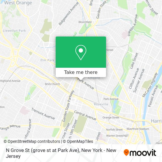 Mapa de N Grove St (grove st at Park Ave)
